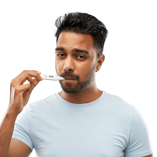 Temperaturmessung unter der Zunge